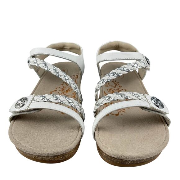 Aetrex Jillian Women’s Sandals Size 8 White Leather Strappy Slingback Comfort - Picture 3 of 11
